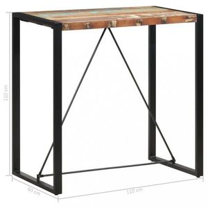 Barový stůl hnědá / černá Dekorhome 110x60x110 cm obraz