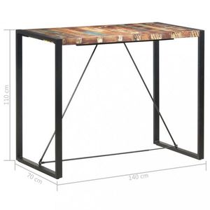 Barový stůl hnědá / černá Dekorhome 140x70x110 cm obraz