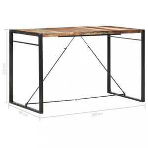 Barový stůl hnědá / černá Dekorhome 180x90x110 cm obraz