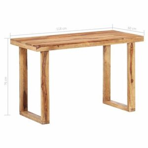 Jídelní stůl masivní dřevo Dekorhome 118x60x76 cm, Jídelní stůl masivní dřevo Dekorhome 118x60x76 cm obraz
