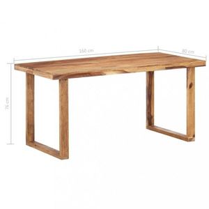 Jídelní stůl masivní dřevo Dekorhome 160x80x76 cm, Jídelní stůl masivní dřevo Dekorhome 160x80x76 cm obraz