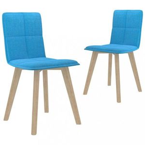 Jídelní židle 2 ks látka / buk Dekorhome Modrá obraz