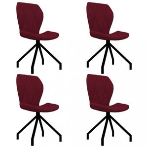 Jídelní židle 4 ks umělá kůže Dekorhome Vínová, Jídelní židle 4 ks umělá kůže Dekorhome Vínová obraz