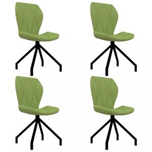 Jídelní židle 4 ks umělá kůže Dekorhome Zelená, Jídelní židle 4 ks umělá kůže Dekorhome Zelená obraz