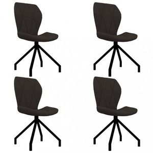 Jídelní židle 4 ks umělá kůže Dekorhome Hnědá, Jídelní židle 4 ks umělá kůže Dekorhome Hnědá obraz