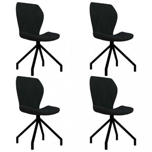 Jídelní židle 4 ks umělá kůže Dekorhome Černá, Jídelní židle 4 ks umělá kůže Dekorhome Černá obraz