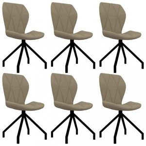 Jídelní židle 6 ks umělá kůže Dekorhome Cappuccino, Jídelní židle 6 ks umělá kůže Dekorhome Cappuccino obraz