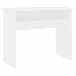 Psací stůl s policí 90x50 cm Dekorhome Bílá, Psací stůl s policí 90x50 cm Dekorhome Bílá obraz
