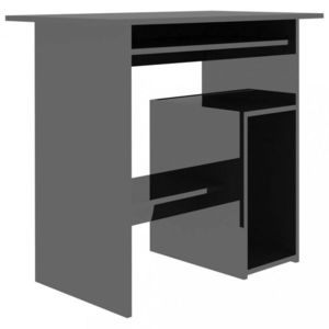 Počítačový stůl 80x45 cm Dekorhome Černá lesk, Počítačový stůl 80x45 cm Dekorhome Černá lesk obraz