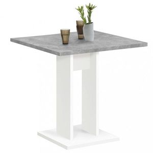 Jídelní stůl 70 cm Dekorhome Bílá / beton, Jídelní stůl 70 cm Dekorhome Bílá / beton obraz