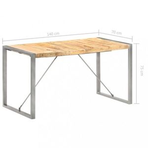 Jídelní stůl hnědá / šedá Dekorhome 140x70x75 cm, Jídelní stůl hnědá / šedá Dekorhome 140x70x75 cm obraz