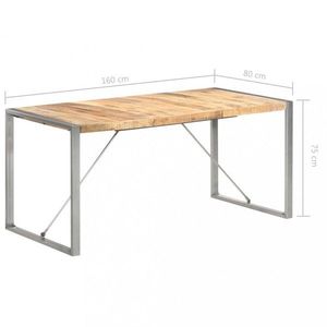 Jídelní stůl hnědá / šedá Dekorhome 160x80x75 cm, Jídelní stůl hnědá / šedá Dekorhome 160x80x75 cm obraz