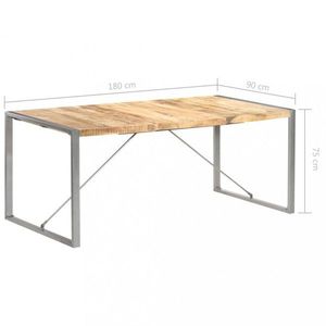 Jídelní stůl hnědá / šedá Dekorhome 180x90x75 cm, Jídelní stůl hnědá / šedá Dekorhome 180x90x75 cm obraz
