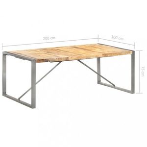 Jídelní stůl hnědá / šedá Dekorhome 200x100x75 cm, Jídelní stůl hnědá / šedá Dekorhome 200x100x75 cm obraz