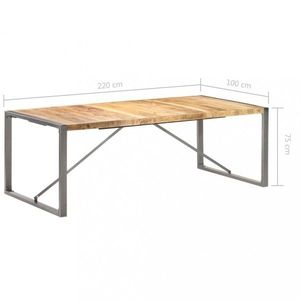 Jídelní stůl hnědá / šedá Dekorhome 220x100x75 cm, Jídelní stůl hnědá / šedá Dekorhome 220x100x75 cm obraz