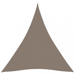 Stínící plachta trojúhelníková 5 x 5 x 5 m oxfordská látka Dekorhome Šedohnědá taupe obraz