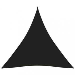 Stínící plachta trojúhelníková 5 x 5 x 5 m oxfordská látka Dekorhome Černá obraz