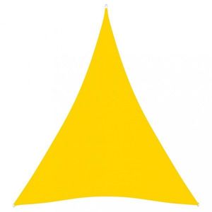 Stínící plachta trojúhelníková 3 x 4 x 4 m oxfordská látka Dekorhome Žlutá obraz