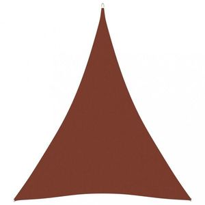 Stínící plachta trojúhelníková 3 x 4 x 4 m oxfordská látka Dekorhome Cihlová obraz