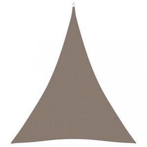 Stínící plachta trojúhelníková 3 x 4 x 4 m oxfordská látka Dekorhome Šedohnědá taupe obraz