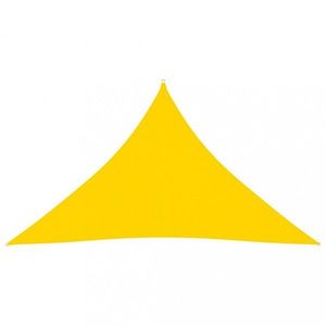 Stínící plachta trojúhelníková 3, 5 x 3, 5 x 4, 9 m oxfordská látka Dekorhome Žlutá obraz