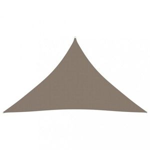Stínící plachta trojúhelníková 3, 5 x 3, 5 x 4, 9 m oxfordská látka Dekorhome Šedohnědá taupe obraz