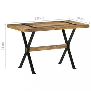 Jídelní stůl dřevo / ocel Dekorhome 120x60x76 cm, Jídelní stůl dřevo / ocel Dekorhome 120x60x76 cm obraz