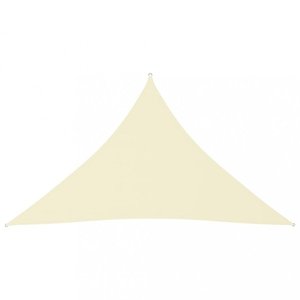 Stínící plachta trojúhelníková 5 x 5 x 6 m oxfordská látka Dekorhome Krémová obraz