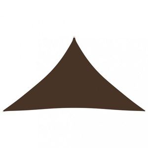 Stínící plachta trojúhelníková 5 x 5 x 6 m oxfordská látka Dekorhome Hnědá, Stínící plachta trojúhelníková 5 x 5 x 6 m oxfordská látka Dekorhome Hnědá obraz