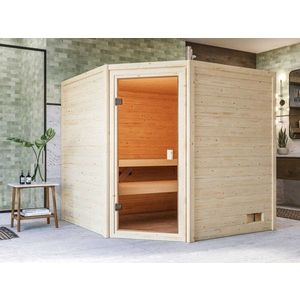 Interiérová finská sauna 195x195 cm Dekorhome obraz