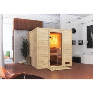 Interiérová finská sauna 195x195 cm Dekorhome obraz