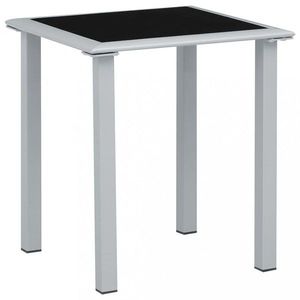 Zahradní stolek černá / stříbrná Dekorhome, Zahradní stolek černá / stříbrná Dekorhome obraz