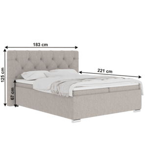 Boxspringová postel MORINA 160 x 200 cm, Boxspringová postel MORINA 160 x 200 cm obraz