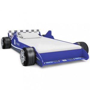 Dětská postel závodní auto Dekorhome Modrá, Dětská postel závodní auto Dekorhome Modrá obraz