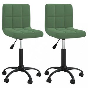 Otočná jídelní židle 2 ks samet / kov Dekorhome Tmavě zelená, Otočná jídelní židle 2 ks samet / kov Dekorhome Tmavě zelená obraz