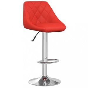 Barová židle 2 ks umělá kůže / chrom Dekorhome Červená, Barová židle 2 ks umělá kůže / chrom Dekorhome Červená obraz