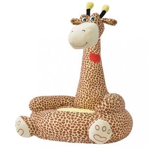 Dětské křeslo plyš Dekorhome Žirafa obraz