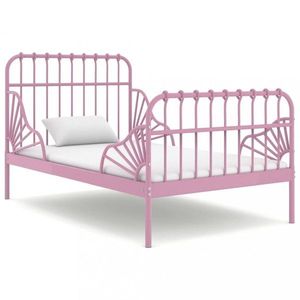 Dětská rostoucí postel 80x130/200 Dekorhome Růžová obraz