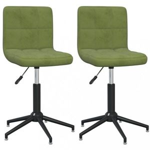 Otočná jídelní židle 2 ks samet / kov Dekorhome Světle zelená, Otočná jídelní židle 2 ks samet / kov Dekorhome Světle zelená obraz