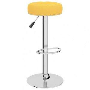 Barová židle látka / chrom Dekorhome Žlutá, Barová židle látka / chrom Dekorhome Žlutá obraz