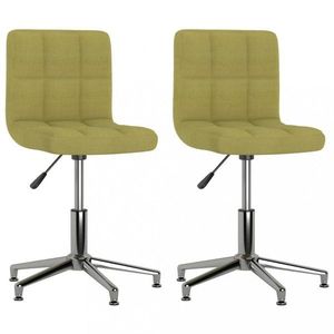 Otočná jídelní židle 2 ks kov / látka Dekorhome Zelená, Otočná jídelní židle 2 ks kov / látka Dekorhome Zelená obraz