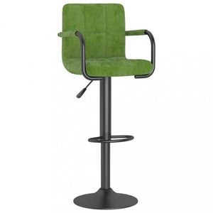 Barová židle samet / kov Dekorhome Světle zelená, Barová židle samet / kov Dekorhome Světle zelená obraz