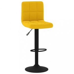 Barová židle samet / kov Dekorhome Žlutá obraz