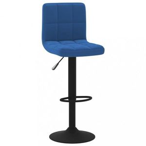 Barová židle samet / kov Dekorhome Modrá obraz
