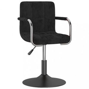 Otočná židle kov / samet Dekorhome Černá, Otočná židle kov / samet Dekorhome Černá obraz