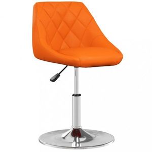 Kancelářská židle umělá kůže / chrom Dekorhome Oranžová obraz