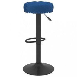 Barová židle samet / kov Dekorhome Modrá, Barová židle samet / kov Dekorhome Modrá obraz