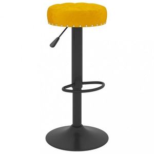 Barová židle samet / kov Dekorhome Žlutá, Barová židle samet / kov Dekorhome Žlutá obraz