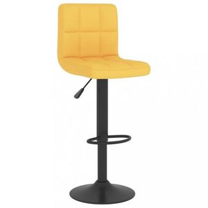 Barová židle látka / kov Dekorhome Žlutá obraz