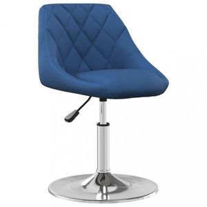Barová židle samet / chrom Dekorhome Modrá obraz